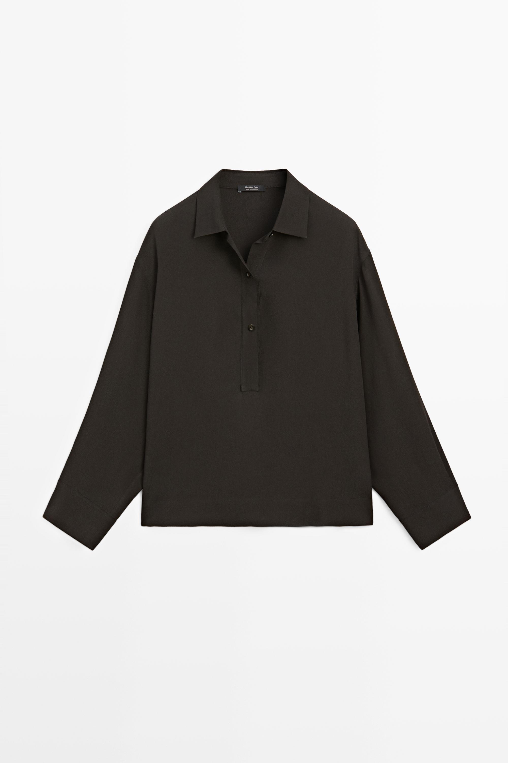 Flowing button-up shirt